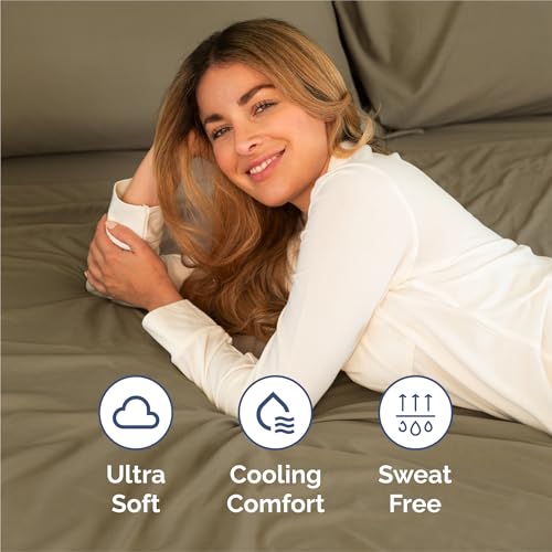 Split King Size 5 Piece Sheet Set (14 - Khaki / Split King Size)