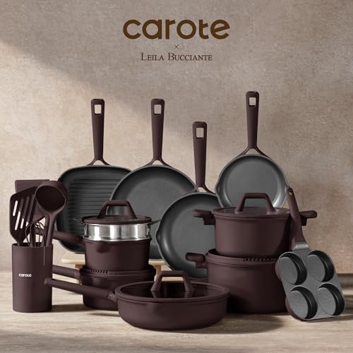 31pcs Nonstick Cookware Sets (Coffee / 31 Piece)