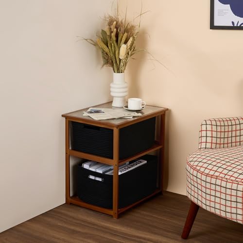 Large Storage Baskets for Shelves (3pcs-L17×W13×H7.5" / Black)