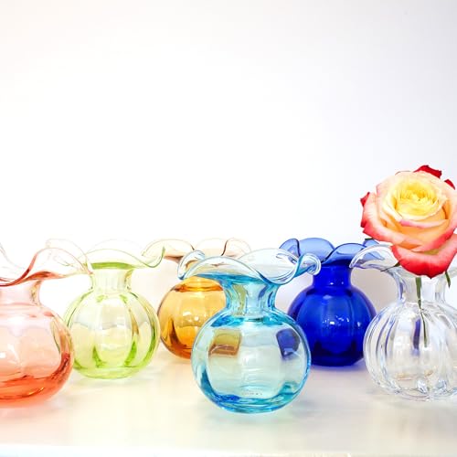 Hibiscus Glass Amber Bud Vase (Bud / Amber)