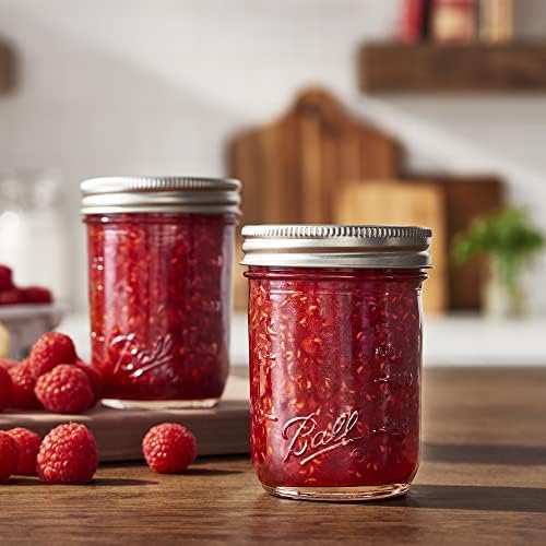 Wide Mouth Glass Mason Jars with Lids and Bands (Clear / 16 Ounce (Pack of 4))