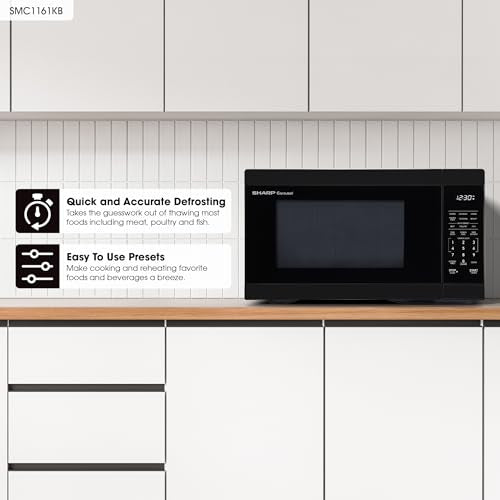 SMC1161KB 1.1 cu. ft. 1000W Black Countertop Microwave Oven (Black)