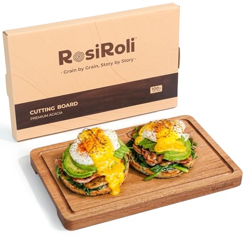 Small Acacia Wood Cutting Board for Kitchen (11.5"L x 7"W)