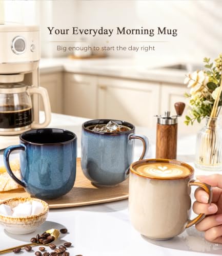 Ceramic Coffee Mugs Set of 6 (reactive glaze-Mixing / set of 6)