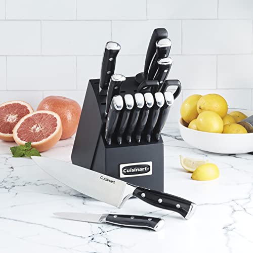 15 Piece Knife Set with Block (Black/Black)