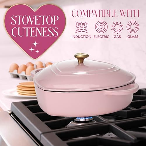 Enameled Cast Iron Braiser (Pink / 3.5-Quart)