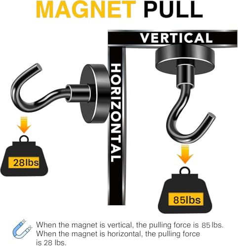 Magnetic Hooks (Black / 0.98in)