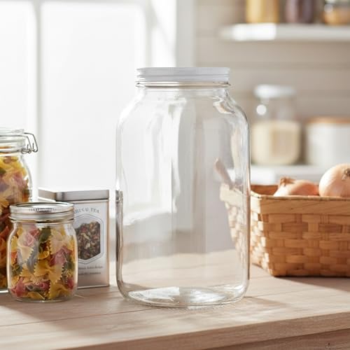 Large Glass Jars 1 Gallon (White Lid / 1 Gallon)