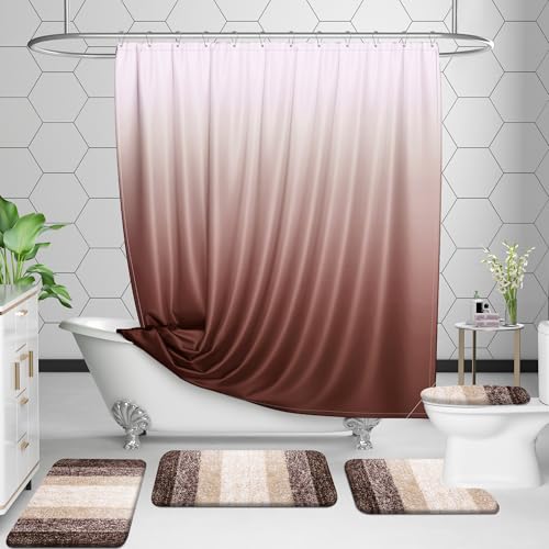 Luxury Toilet Rugs U (24" X 20" Contour Rug / Brown)