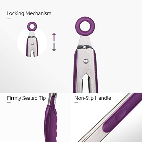 Kitchen Tongs for Cooking ((05) Purple)
