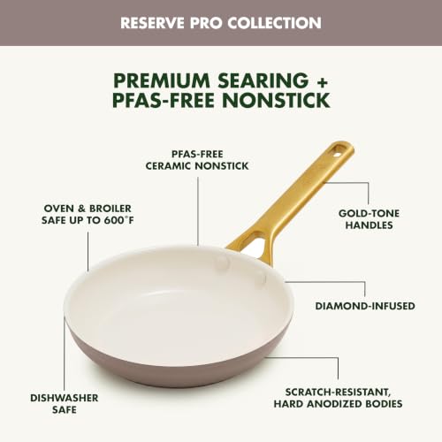 Nonstick Reserve Pro 10 Piece Cookware Set (Latte / 10 Piece Cookware Set)