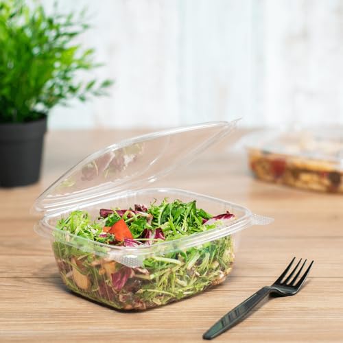 200 Count Clear PET Hinged Deli Take Out Containers