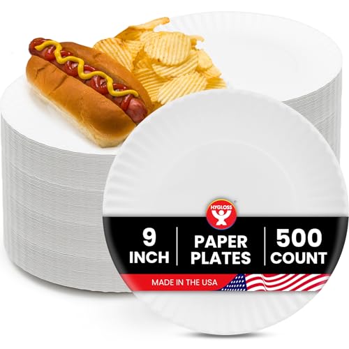 Bulk Paper Plates 9 (500-Pk / 9-Inch)