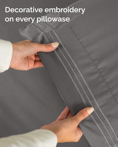 Twin XL 3 Piece Sheet Set (06 - Dark Grey / Twin XL)