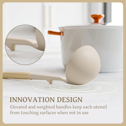 43 PCS Silicone Kitchen Utensils Set (Cream)