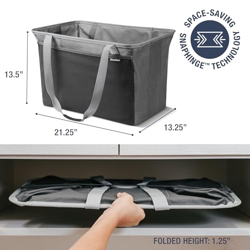 Collapsible Tote Basket MAX (Gray/Gray / 64l - 2 Pack)
