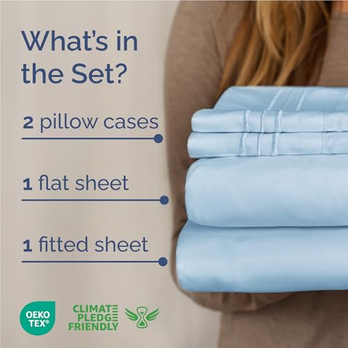 Full Size 4 Piece Sheet Set (21 - Baby Blue / Full)