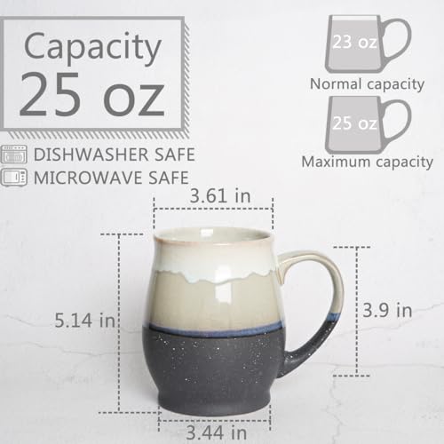 Extra Large Ceramic Coffee Mug (Gray)