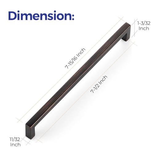 Oil Rubbed Bronze Cabinet Handles Cabinet Pulls 7 (Oil Rubbed Bronze / Flat Black 7-1/2'' Hole Center)