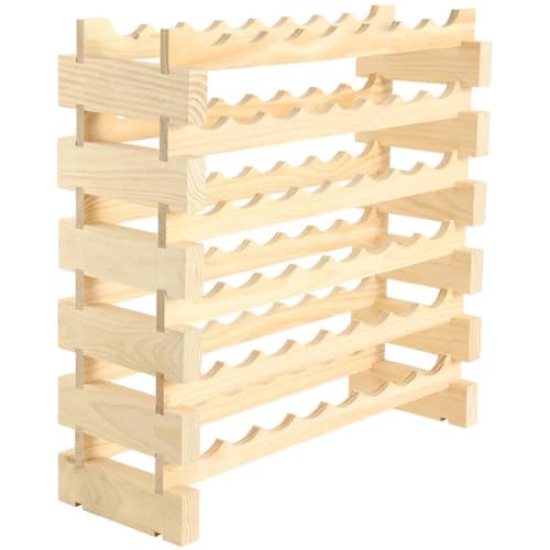 48 Bottle Wine Rack Natural Pine (Natural Pine)