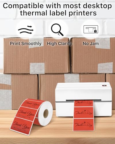 3" x 2" Thermal Labels (3"x2" / Red)