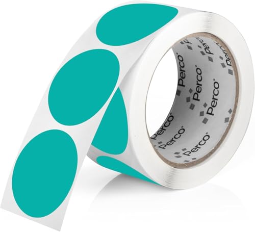Teal Round Circle Dot Sticker 2 (Teal / 2 Inch)