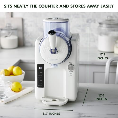 Frost Ice Cream Maker & Slushie Machine (4 Pint Ice Cream & Frozen Drink Maker / Cream White)