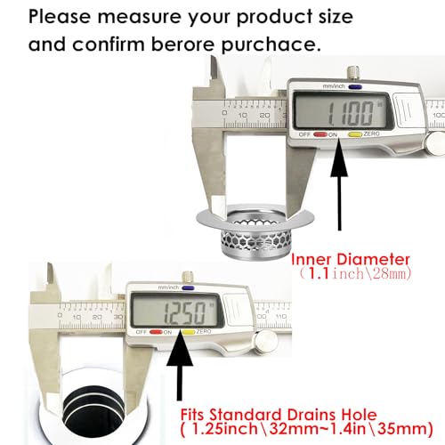 Bathroom Sink Strainer (1.1”(Fit Hole Size from 1.25" ))