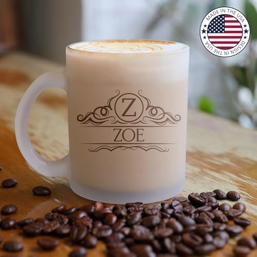 Personalized Coffee Mug Engraved with your Custom Name (Personalized / Frosted Mug)