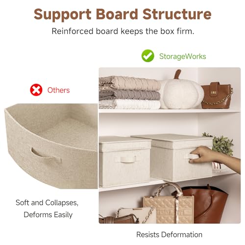 Fabric Storage Bins (Rustic Linen / Large)