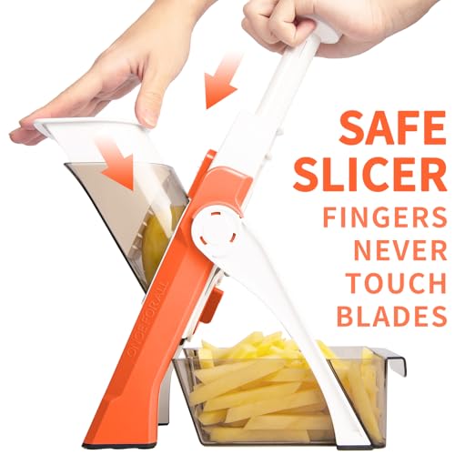 Mandoline Slicer for Kitchen (Orange)