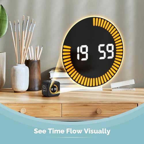 Pomodoro Cube Timer Productivity Visual Timer (Black & White)