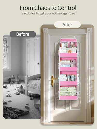 5 Tier Over the Door Organizer (Pink / 5 Tier)