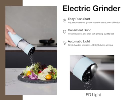 Electric Pepper Grinder and Salt Mill Set (2 Count)