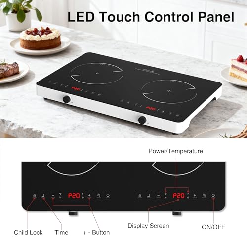 Double Induction Cooktop (24 Inch Black&White)