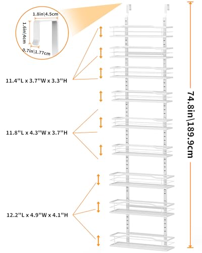 White Narrow 9 (9-Tier Narrow / White)