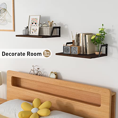 Dark Walnut Deep Floating Shelves (Dark Walnut)