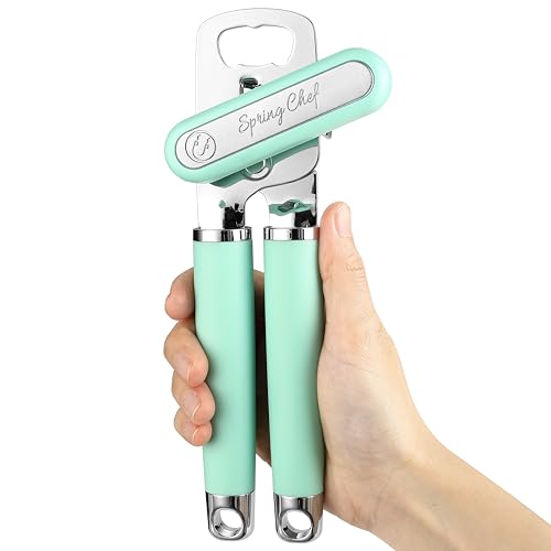 Stainless Steel Manual Can Opener with Soft Grip Handles