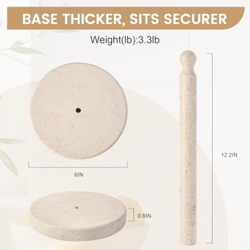 Beige Marble Paper Towel Holder Countertop (Moleanos Beige)