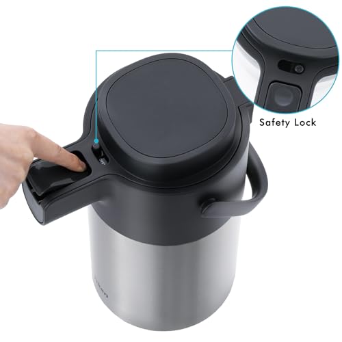 Airpot Coffee Dispenser with Pump (102 Ounces / Silver)