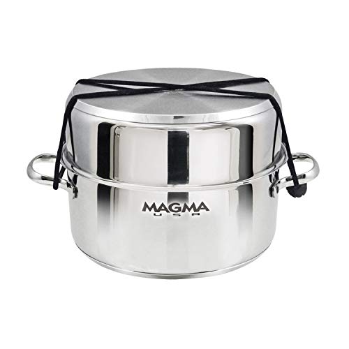 A10-366-2-IND 10 Piece Stainless Steel NonStick Nesting Cookware Set (Stainless Steel / 10 Piece, Non-stick)
