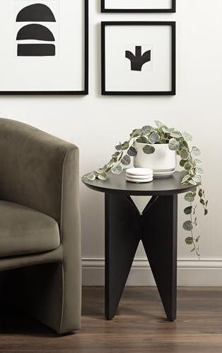 Faiza Modern Wooden Round Side Table