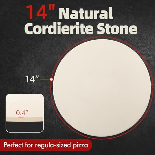 14" Round Pizza Stone (Dia 14" x 0.4")