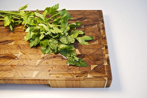 XXL Teak Wood Cutting Board for Kitchen (Teak Wood / 24"L x 15"W)