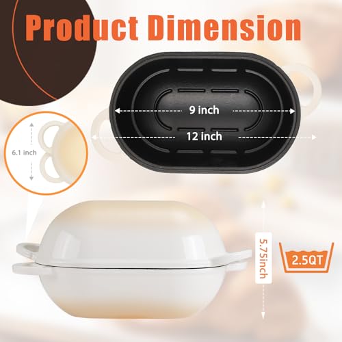 2.5 QT Enameled Cast Iron Sourdough Bread Oven (Caramel / 2.5 QT)