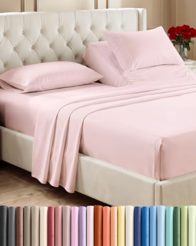 Flex Top Split Head King 4 Piece Sheet Set (30 - Lavender Pink / Split Head/Flex Top)