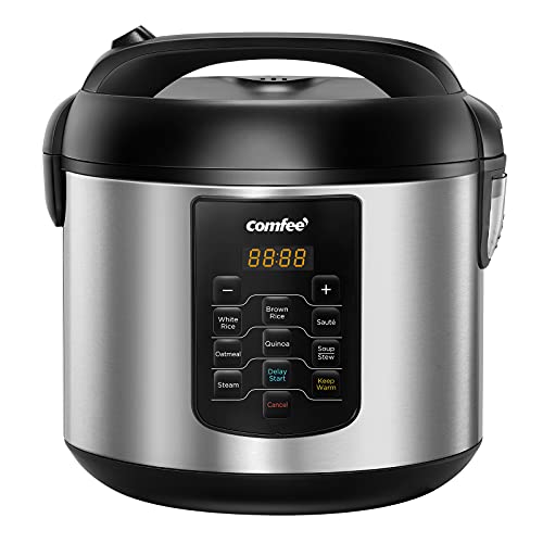 Large Rice Cooker with 8 (10 Cups Uncooked_8 Presets)