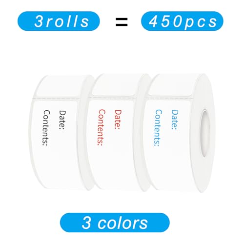 Removable Freezer Labels (3 Colors / 1×3 inch-3 rolls)