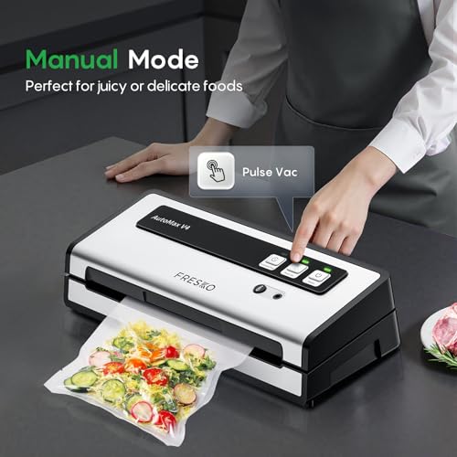 Vacuum Sealer Machine with Automatic Bag Detection (Black / Large)