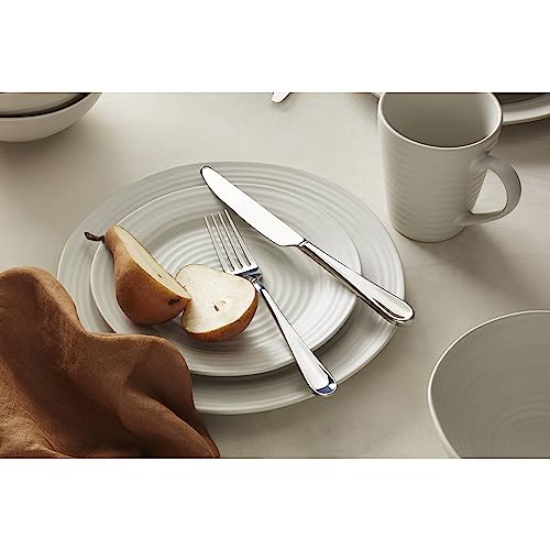 White Ridge Piece Dinnerware Set (White / 12-Piece Dinnerware Set)